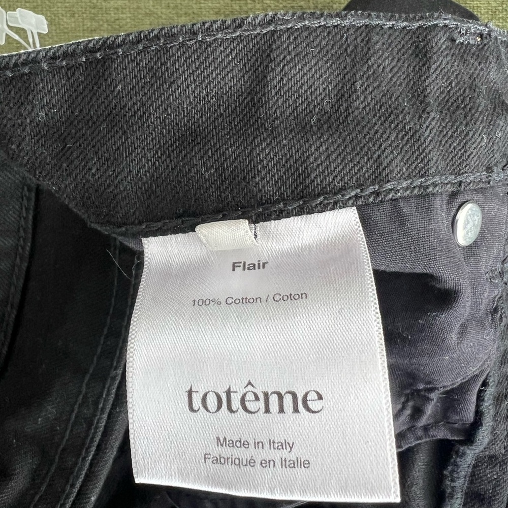 TOTEME Black High-Rise Flared Jeans - Picture 6 of 7